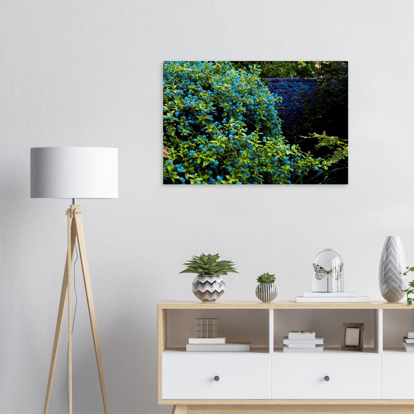 Blue Floral Garden-Gage Prints