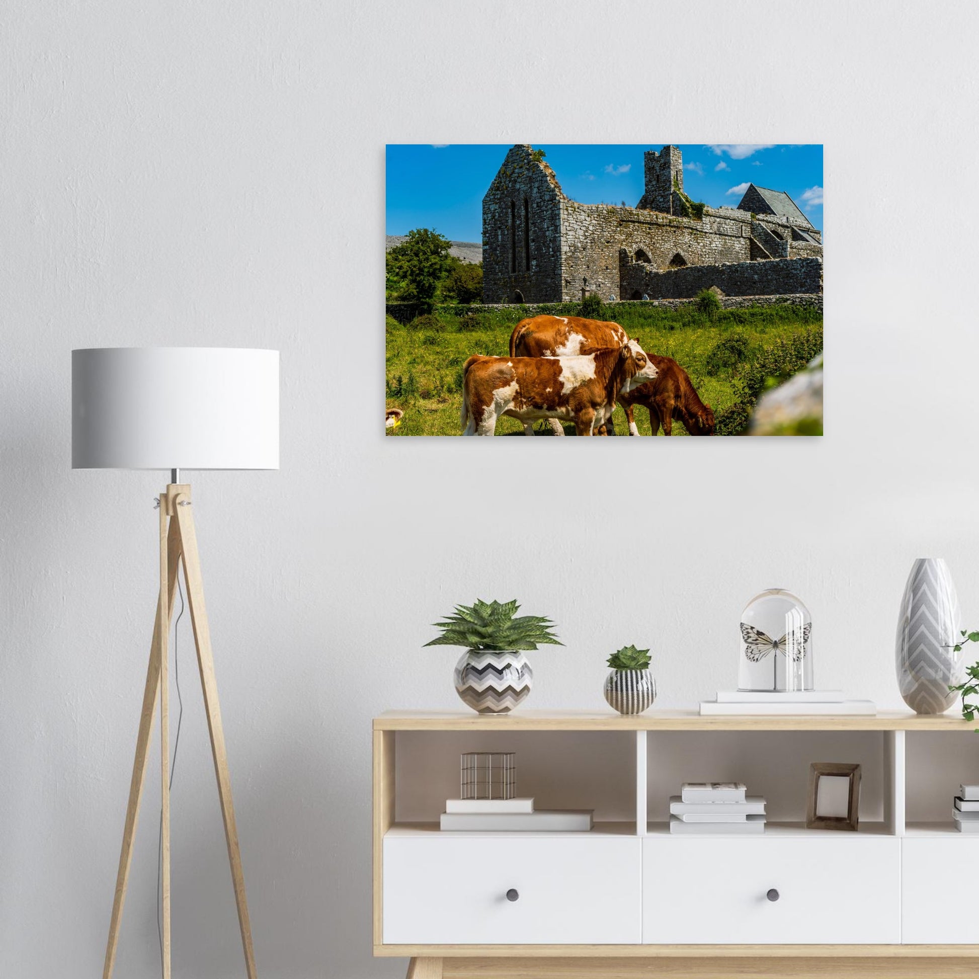 Cows Grazing Irish Ruins-Gage Prints