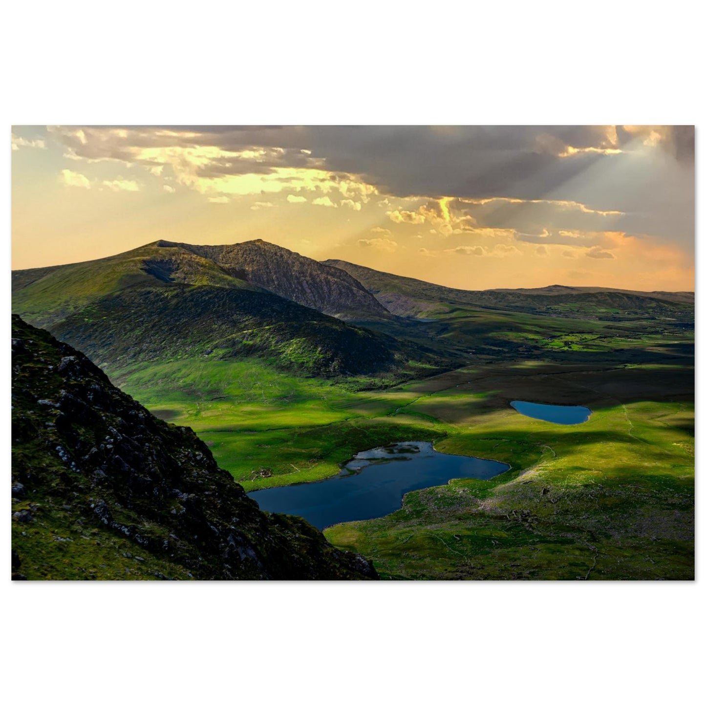 Dramatic Sunset Mountain Lake-Gage Prints