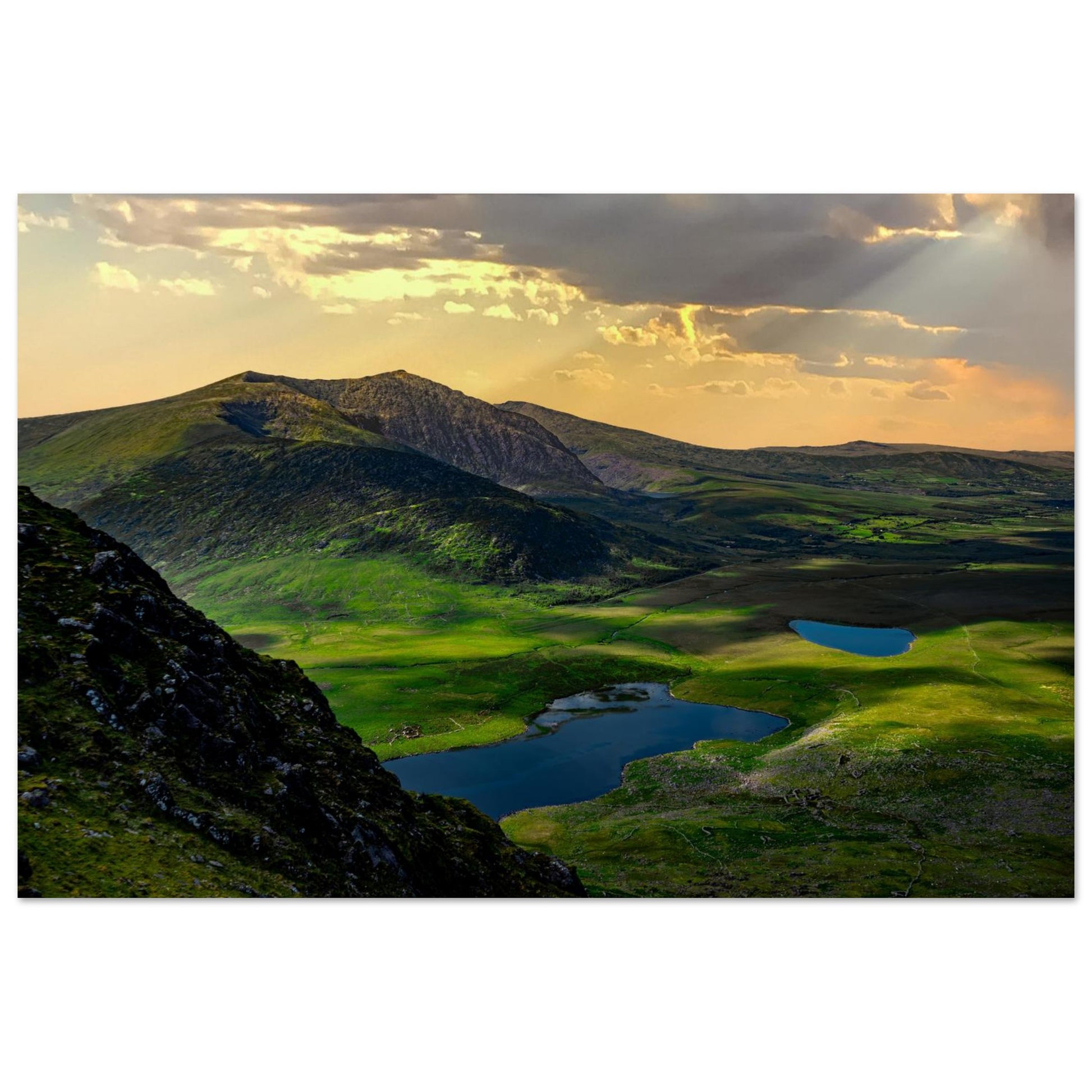 Dramatic Sunset Mountain Lake-Gage Prints
