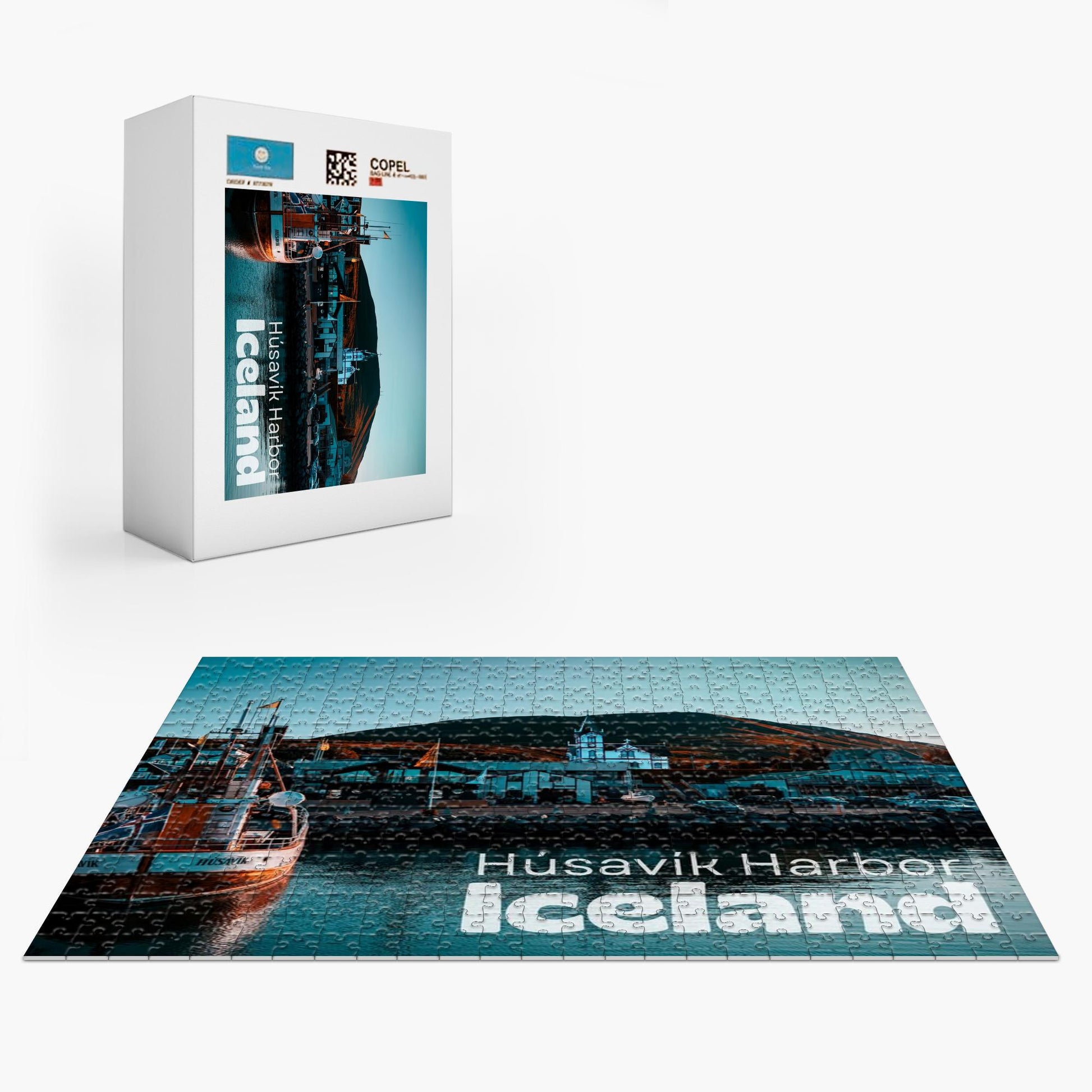 Husavik Harbor Jigsaw Puzzle 252/500/1014 Pieces-Gage Prints