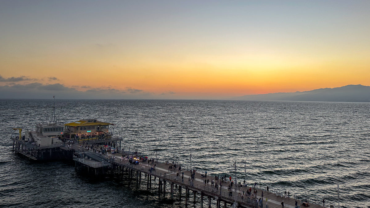 Santa Monica Sunset Poster Print