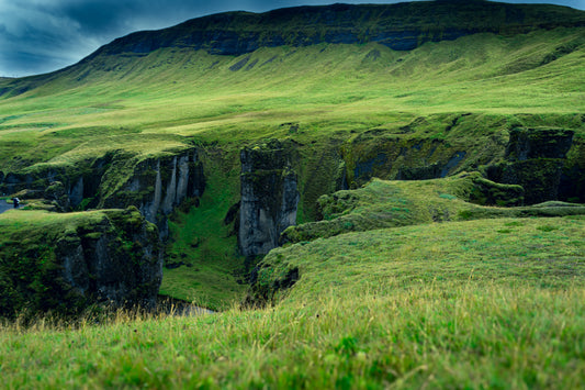 "Verdant Divide" Icelandic Wall Art