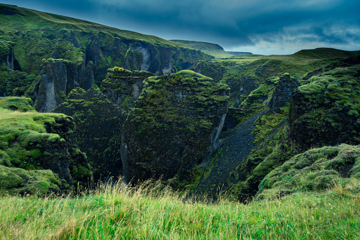 "Moss-Covered Monoliths" Icelandic Wall Art