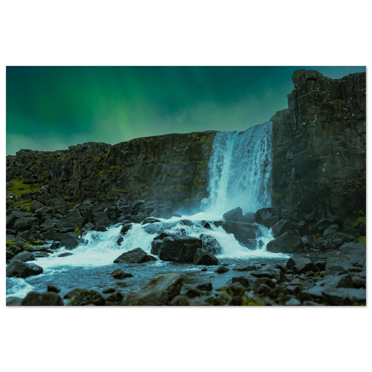 Northern Lights Waterfall-Gage Prints
